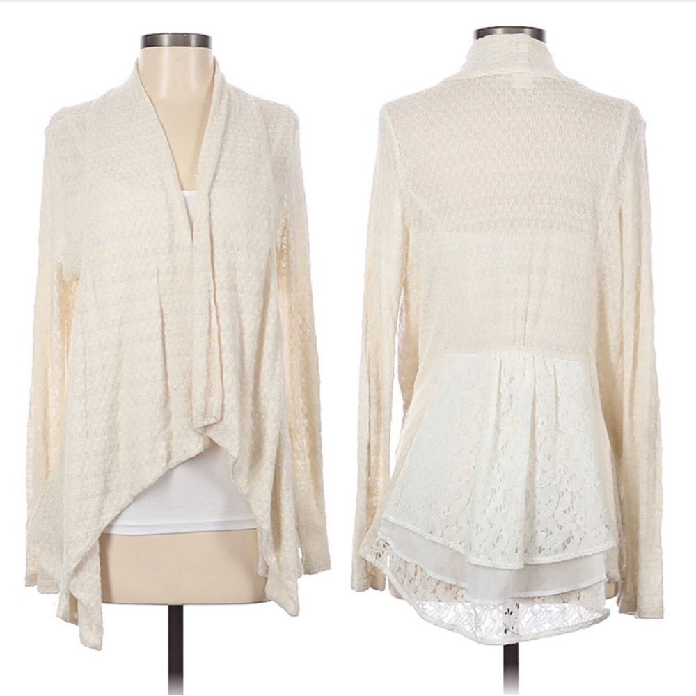 Clu + Willoughby Knitted Lace Cardigan l SIZE S